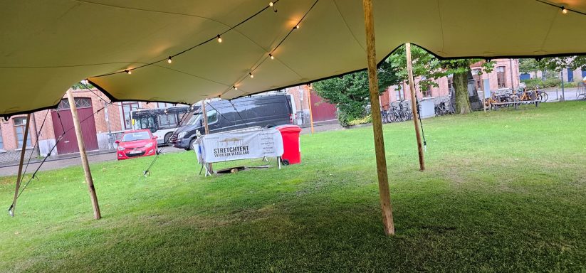 stretchtent Sinaai Dries 10,5x12 Stretchtent 10,5x12 sinaai Sint-Niklaas Cultuurcentrum Sint-Niklaas