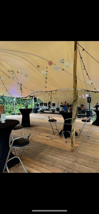 Stretchtent met vloer trouw Stretchtent trouwfeest Dendermonde Oost-Vlaanderen